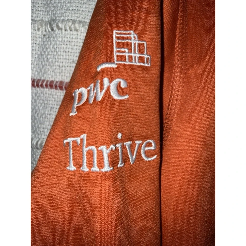 The‎ North Face Men's Orange 1/4 Zip Pullover Sweatshirt M -Long Sleeve Graphics
